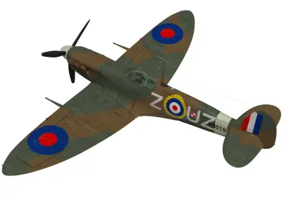 Supermarine Spitfire Mk-IIb 3D model