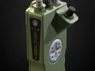 Handheld Military Radio Low-poly 3D model
