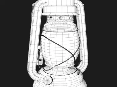 Old Lantern PBR Free 3D model