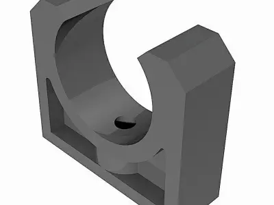 Clamps For PVC DIN Metric Pipes Free 3D model