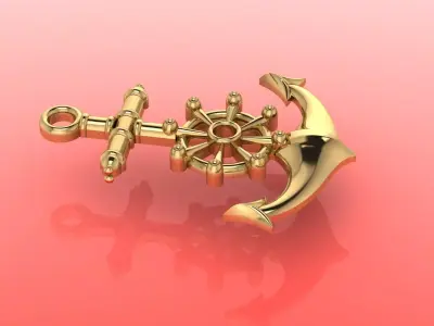 anchor pendant 3D print model order