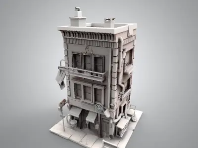 Shop buildings 3D print model