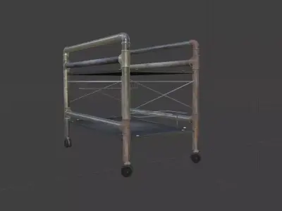 stroller vintage 3D model