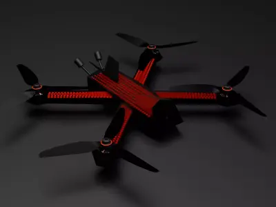 DRL Racer 4  Low-poly 3D model
