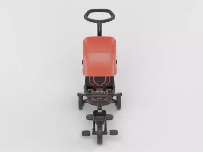 Baby stroller 3D model 3D model 23