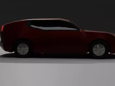 Low Poly Modern SUV 3D Model Game Ready Vehicle FBX OBJ Low-poly 3D model