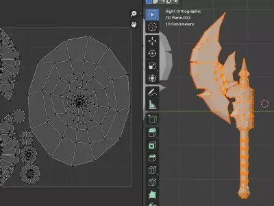 Epic Stylized Axe Bundle  Low Poly PBR Low-poly 3D model