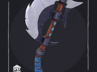 Fantasy Axe - Game Ready -  Low-poly 3D model