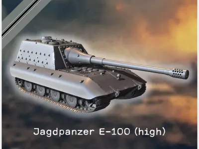 Jagdpanzer E-100 with high casemate Entwicklung tank destroyer - 3D print model purchase