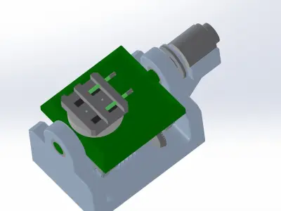 Biaxial angular rotation mechanism 3D model