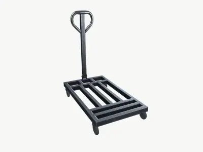 Hand Truck Low-poly 3D model 8