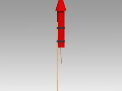 Firework Rocket 3D model purchase