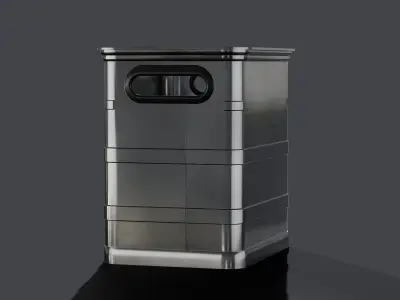Aluminum Container 001 S 3D model