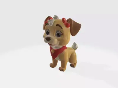 Cartoon dog 3D model buy