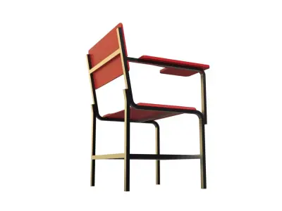 Free Classroom Chair 3D Model    School Furniture Free 3D model