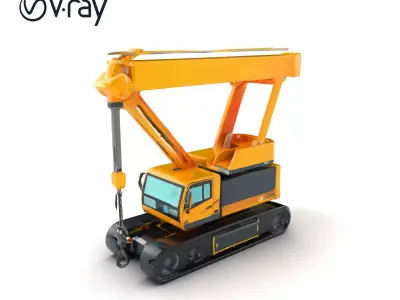 Industrial Stacker Crane Apparatus model pack Low-poly 3D model