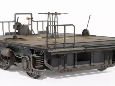 Old style rail human transport vehicle 3D model