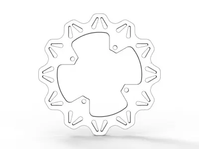 EBC Vee Rotor Rear Brake Disc 3D model
