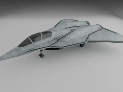 Modern Jet Fighter Low-poly 3D model