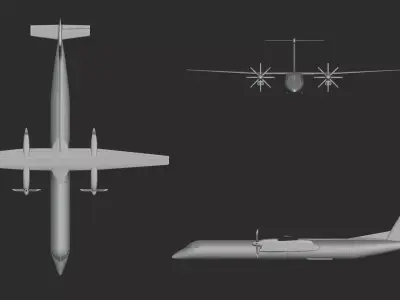 dash-8 q400 3D print model
