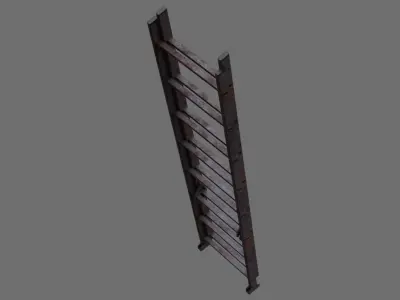 Ladder 1C Low-poly 3D model