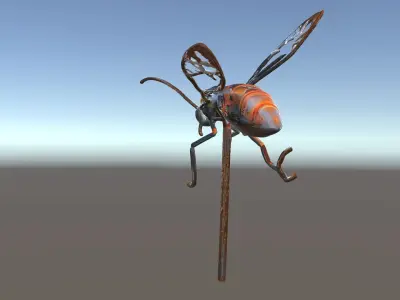 Insect Model Pack with Detailed Textures and LOD Options Low-poly 3D model