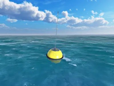 Wave Measurement Buoy - PBR Low-poly 3D model