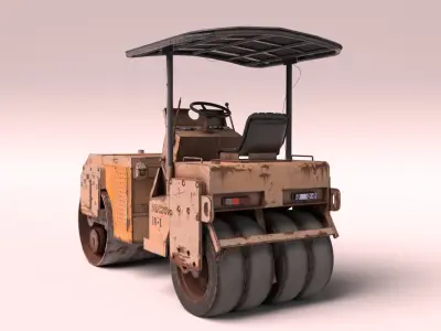 Construction roller Blender file 3D model