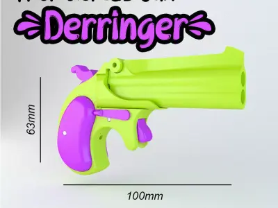 Educational Assembling Toy Gun - Deringer Props only 3D print model