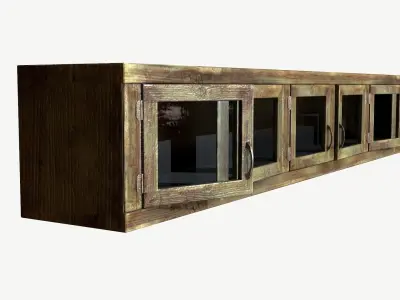 Old Wall Cabinets Low-poly 3D model