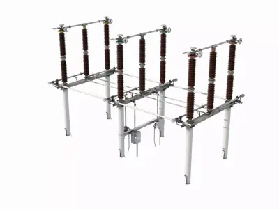 High Voltage Isolation Switch 3 3D model