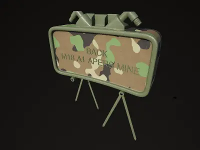M18A1 explosive mine woodland camouflage colors 3D model
