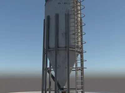 Old Silo Low-poly 3D model