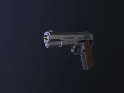Colt 1911 Low-poly 3D model 10