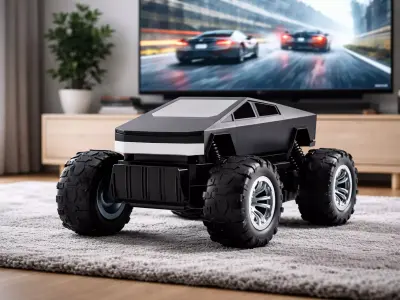 Futuristic Offroad Truck Vehicle Model 3D model