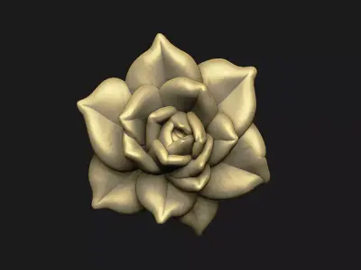 Jasmine flower design royal luxury deco orgranic polished 3D print model