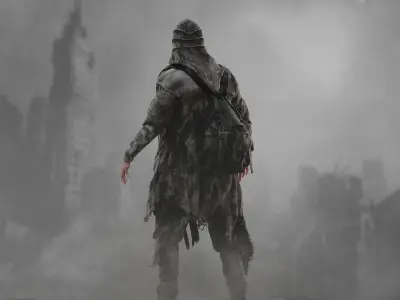 Post Apocalyptic Man Low-poly 3D model purchase