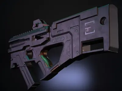 RML-13 assault rifle   Low-poly 3D model