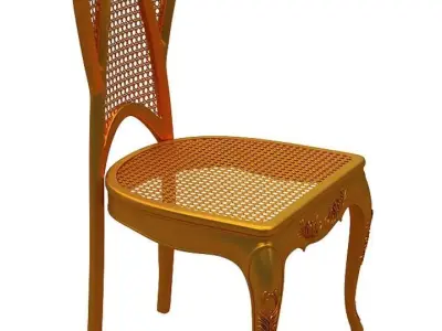 Classical Dining chair Low-poly 3D model