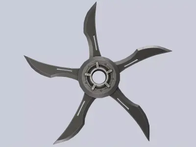 Scifi shuriken Low-poly 3D model