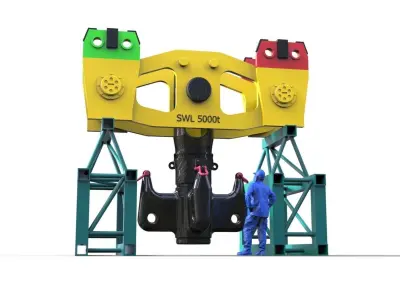 hook crane SWL 5000t 3D print model