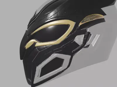 Sci Fi Black Panther Helmet 3D model