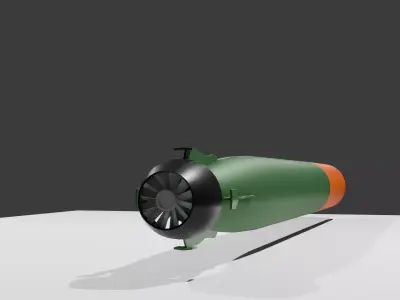 US Navy Mk 48 Torpedo 3D model