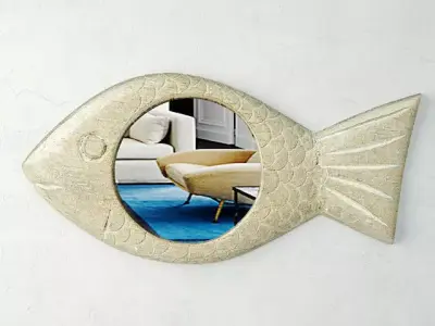 Mango Wood Fish Mirror 3D model