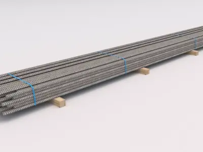 Reinforcing Steel Pallet Low-poly 3D model