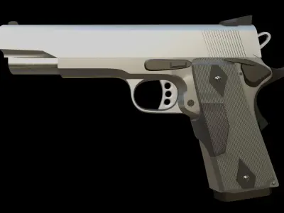 Lowpoly Handgun Model pistol Low-poly 3D model