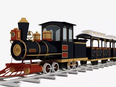 Amusement Park Train 3D model buy