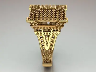 Eiffel tower ring 3D print model