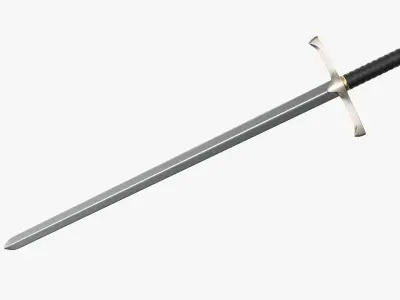 Templar sword metal 3D model