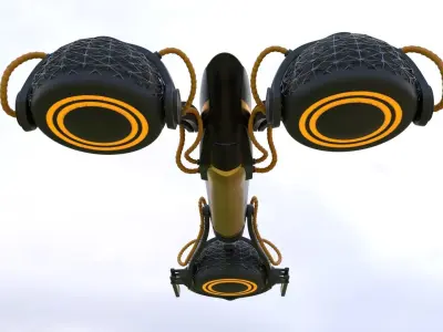  Land vehicle sci fi air 3D model
